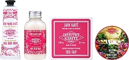 Fragrances, Perfumes, Cosmetics Set - Institut Karite Cherry Blossom (h/cr/30ml + sh/cr/50ml + soap/100g + butter/10ml + bag)