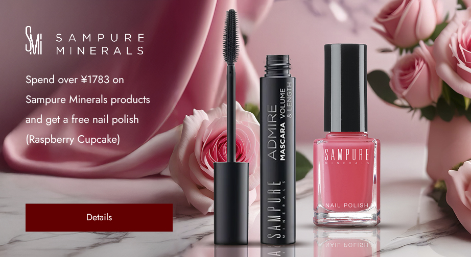 Spend over ¥1783 on Sampure Minerals products and get a free nail polish (Raspberry Cupcake)