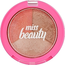 Blush & Highlighter - Golden Rose Miss Beauty Glow Baked Trio — photo N2