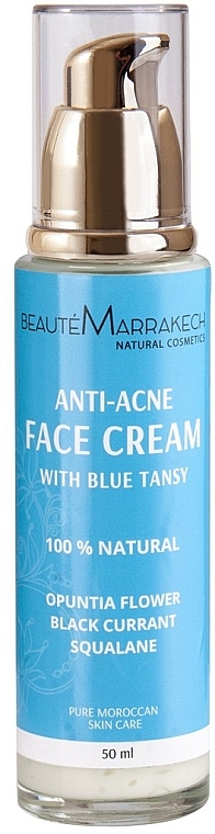 Anti-Acne Face Cream with Moroccan Tansy - Beaute Marrakech Anti-Acne Face Cream With Blue Tansy — photo N1