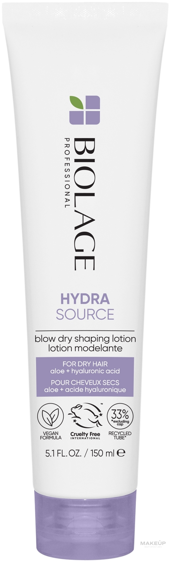 Hair Styling Lotion - Biolage HydraSource Blow Dry Shaping Lotion — photo 150 ml