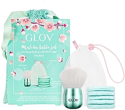 Fragrances, Perfumes, Cosmetics Set - Glov Matcha Latte (brush/1psc + pads/5psc + bag)