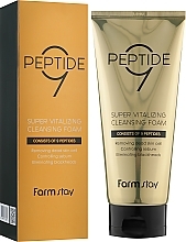 Face Cleansing Foam with Peptides - Farmstay Peptide 9 Super Vitalizing Cleansing Foam — photo N2
