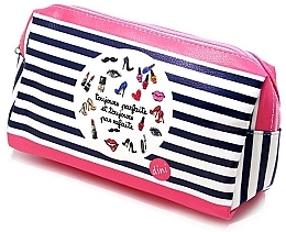 Striped Cosmetic Bag 'Black Strip', d-210 - Dini — photo N1