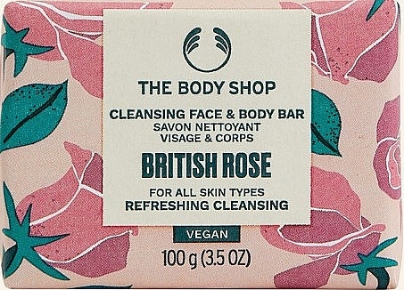 British Rose Face & Body Soap - The Body Shop British Rose Cleansing Face & Body Bar — photo N3