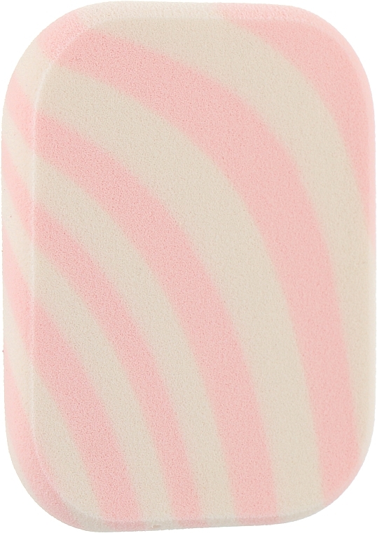 Rubber Sponge 'Rectangle', striped pink №987 - Dark Blue Cosmetics — photo N1