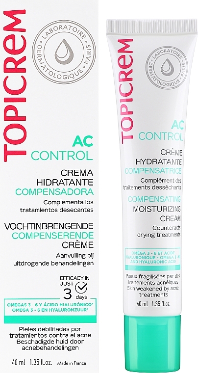 Compensating Moisturizing Face Cream - Topicrem AC Compensating Moisturizing Cream  — photo N2