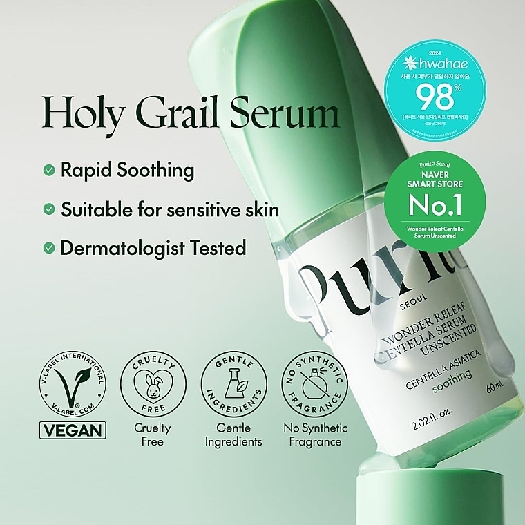 Soothing Centella Asiatica Serum without Essential Oils - Purito Seoul Wonder Releaf Centella Serum Unscented — photo N4