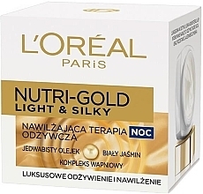 Fragrances, Perfumes, Cosmetics Night Cream - L'Oreal Paris Nutri Gold Light & Silky Night Cream