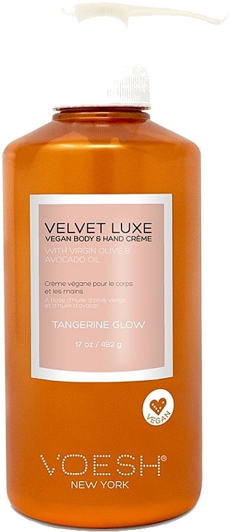 Olive Oil & Avocado Hand & Body Cream - Voesh Velvet Luxe Tangerine Glow Vegan Body&Hand Creme — photo N4