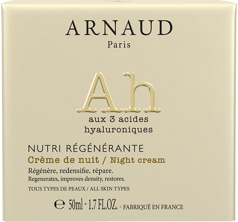 Night Face Cream with 3 Forms of Hyaluronic Acid - Arnaud Nutri Regenerante Night Cream — photo N2