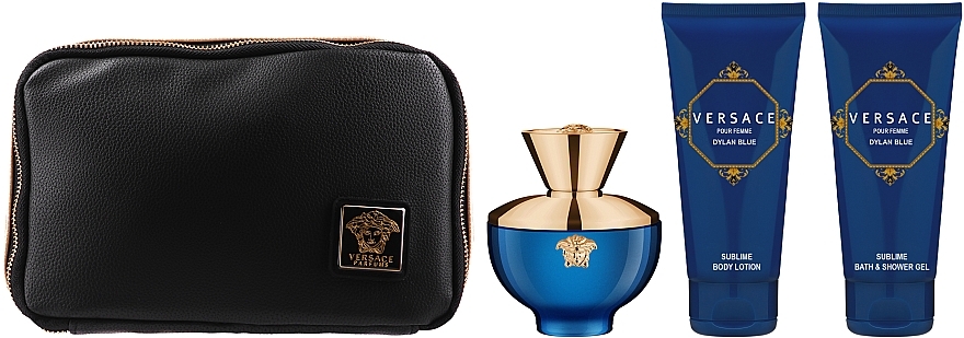 Versace Dylan Blue Pour Femme - Set (edp/100ml + b/lot/100ml + sh/gel/100ml + bag) — photo N2