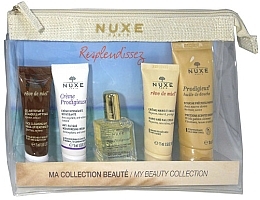 Fragrances, Perfumes, Cosmetics Set - Nuxe Travel Kit (gel/15ml + f/cr/15ml + oil/10ml + h/cr/15ml + sh/oil/30ml)