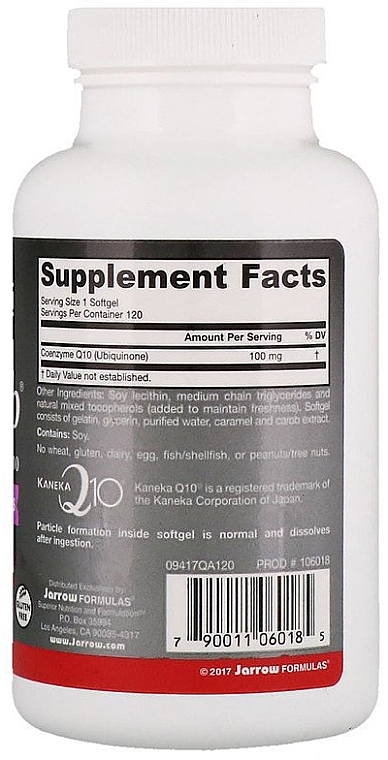 Coenzyme Q10 Softgel Capsules - Jarrow Formulas Q-Absorb 100 mg — photo N8