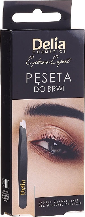 Eyebrow Tweezers - Delia Cosmetics Eyebrow Expert — photo N2