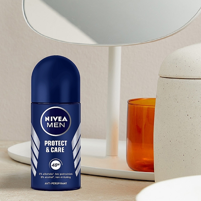 Roll-On Antiperspirant Deodorant - NIVEA MEN 48h Protect & Care Anti-Perspirant — photo N3