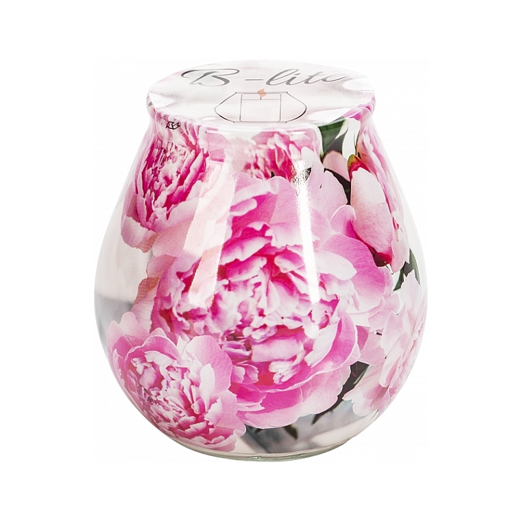 Garden Candle in Glass, peony colors - Bispol B-Lite — photo N1