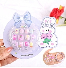 Self-Adhesive False Nails for Kids with Bracelet, 936 - Deni Tipsy Kids Card — photo N2