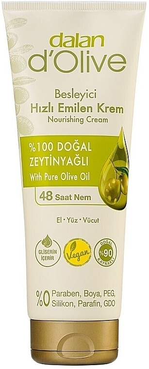 Nourishing Cream with Olive Oil - Dalan D'Olive Nourishing Fast Absorbing Cream — photo N1