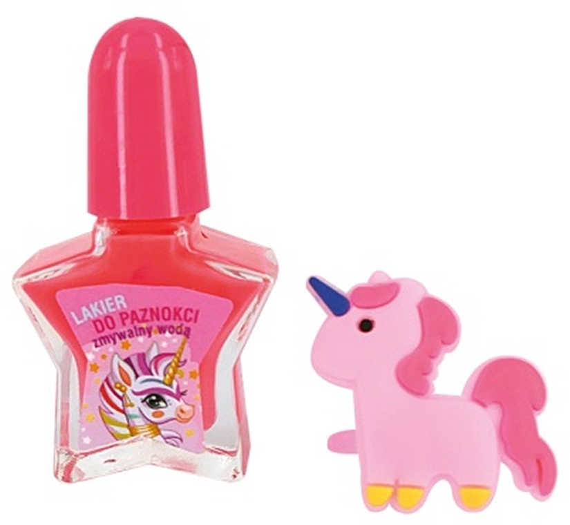 Nail Polish, coral star bottle with unicorn ring - Chlapu Chlap — photo N1