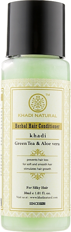 Ayurvedic Conditioner "Green Tea & Aloe" - Khadi Natural Aloevera Herbal Hair Conditioner — photo N1