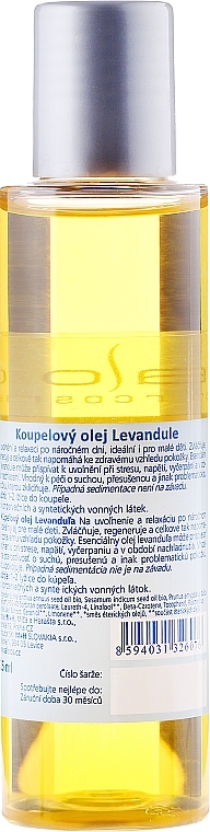 Bath Oil "Lavender" - Saloos Lavender Bath Oil — photo N2