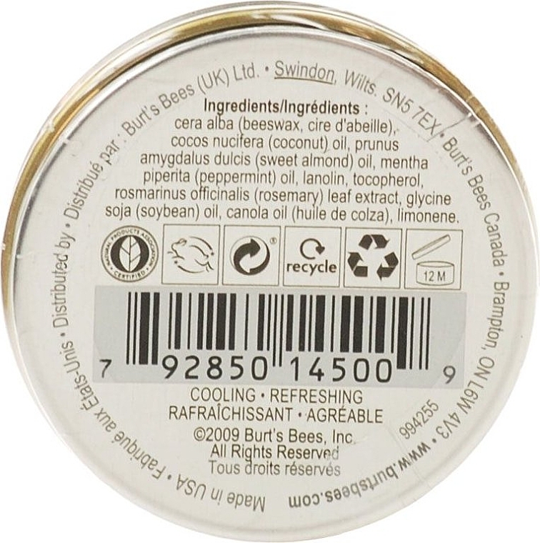 Beeswax Lip Balm, in can - Burt's Bees Beeswax Lip Balm Tin — photo N2