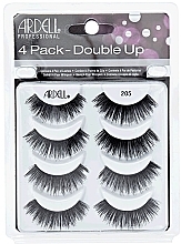 False Lashes Kit - Ardell Double Up 4 Pack 205 Lashes — photo N1