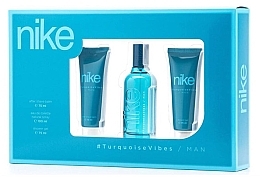 Fragrances, Perfumes, Cosmetics Nike Turquoise Vibes - Set (edt/100ml + ash/balm/75ml + sh/gel/75ml)