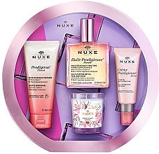 Fragrances, Perfumes, Cosmetics Set - Nuxe Huile Prodigieuse Florale (oil/100ml + sh/gel/100ml + g/cr/40ml + candle/70g)