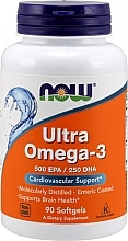 Gelatin Capsules "Ultra Omega-3" - Now Foods Ultra Omega-3 3500 EPA/250 DHA — photo N1