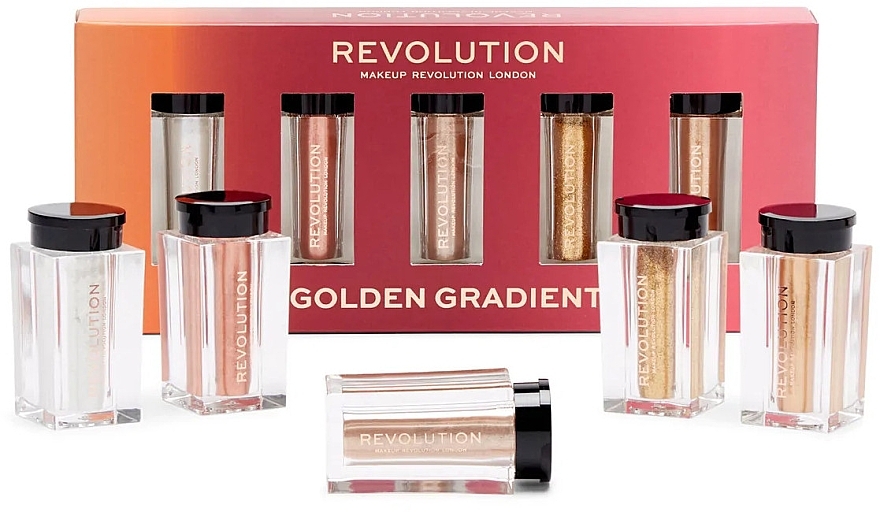 Pigment Set - Makeup Revolution Pigment Collection Golden Sky — photo N7