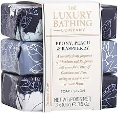 Set - Grace Cole The Luxury Bathing Peony Peach And Raspberry (soap/3x100g) — photo N2