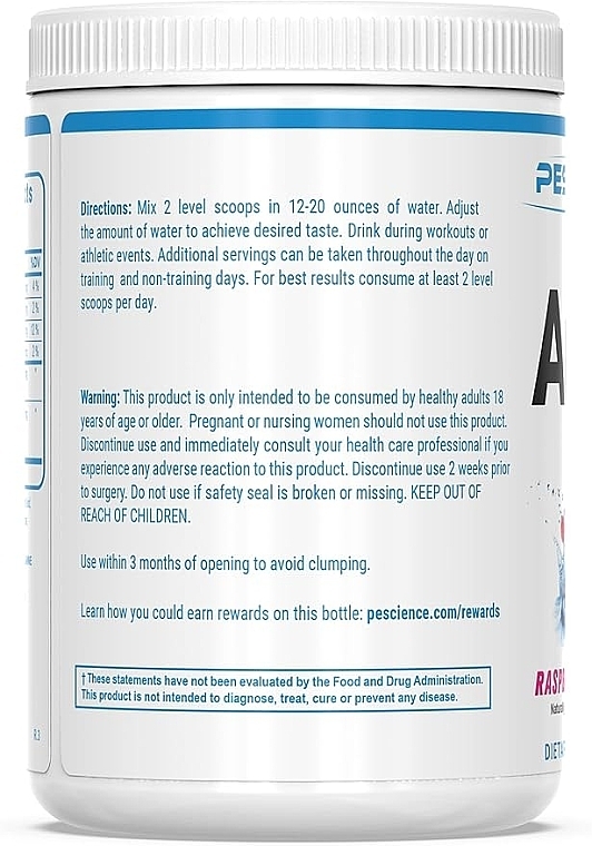 Amino IV Dietary Supplement - Raspberry & Grape Flavored - Pescience Amino IV Raspberry Grape — photo N3