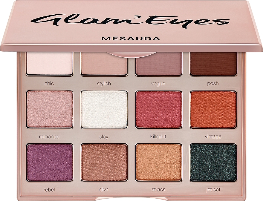 Eyeshadow Palette - Mesauda Milano Glam'eyes 12 Multi Finish Compact — photo N1