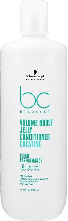 Thin Hair Conditioner - Schwarzkopf Professional Bonacure Volume Boost Jelly Conditioner Ceratine — photo N3