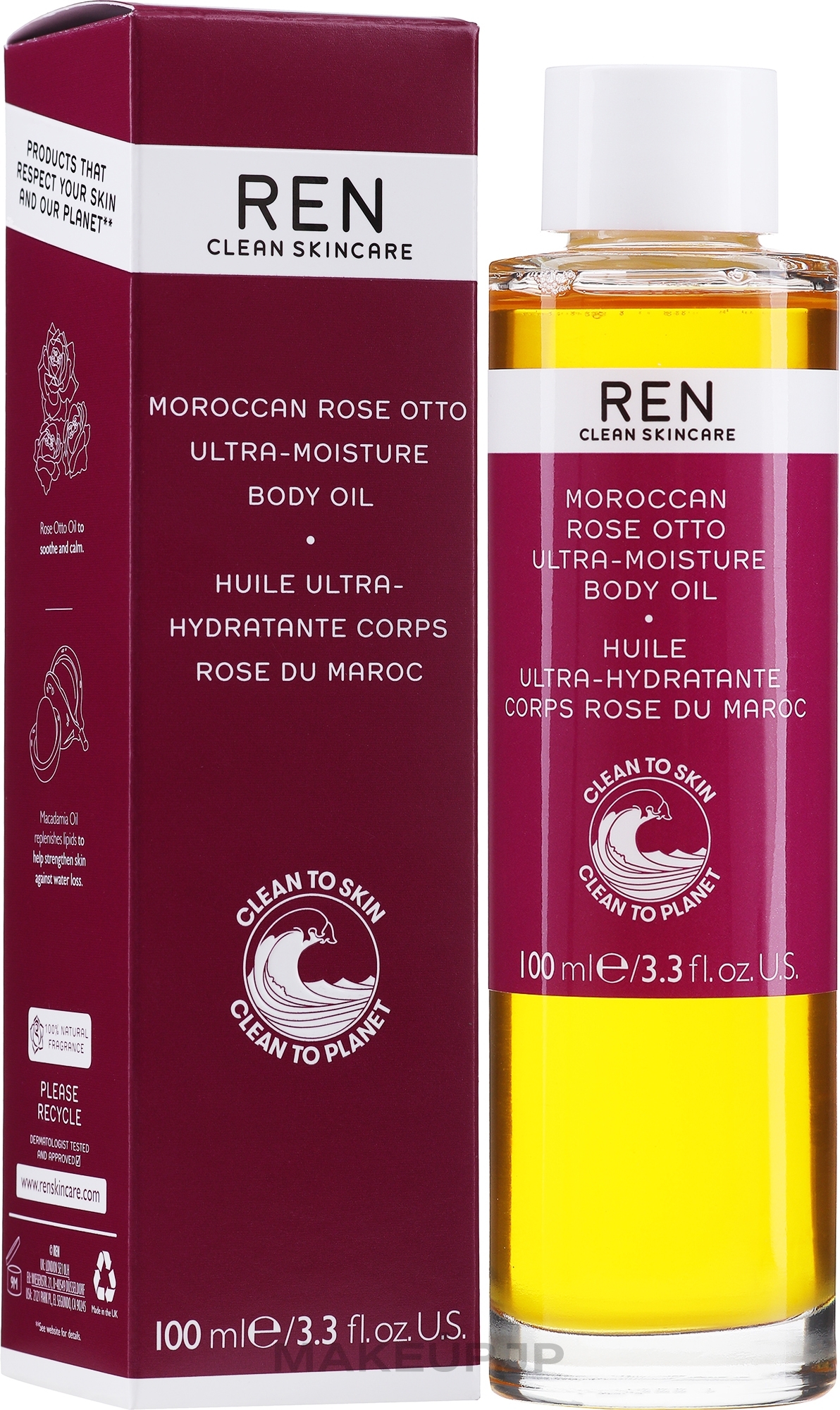 Body Oil - Ren Moroccan Rose Otto Ultra-Moisture Body Oil — photo 100 ml