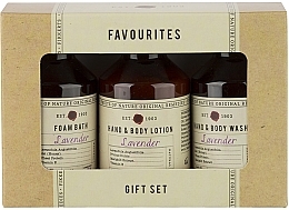 Fragrances, Perfumes, Cosmetics Set "Lavender" - Fikkerts Lavender Favourites Gift Set (foam/100ml + b/lot/100ml + sh/gel/100ml)