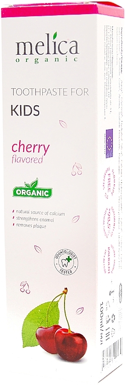 Kids Cherry Toothpaste - Melica Organic  — photo N1