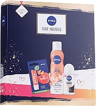 Fragrances, Perfumes, Cosmetics Set - Nivea Fruit Sensation Set (sh/mousse/200ml + deo/roll-on/50ml + lip/balm/5.5ml)