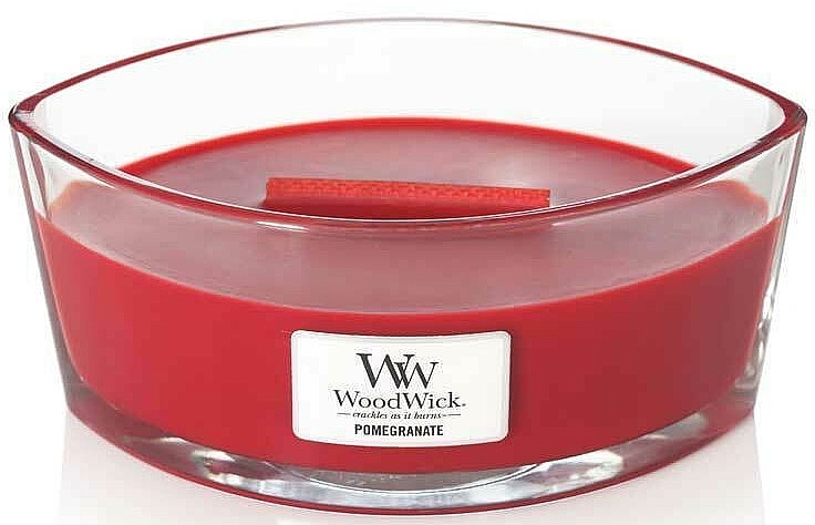 Scented Candle in Glass - Woodwick Candle Ellipse Jar Pomegranate — photo N2