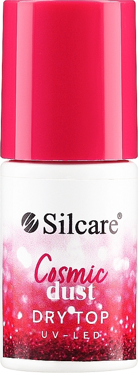 Nail Top with Particles - Silcare Cosmic Dust Dry Top UV-LED — photo N1