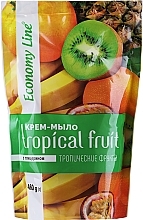 Liquid Glycerin Cream Soap "Tropical Fruits" - Economy Line Tropical Fruits Cream Soap — photo N1
