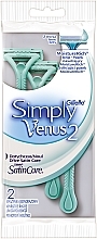 Disposable Shaving Razors, 2 pcs. - Gillette Venus 2 Satin Care — photo N2