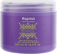 Fragrances, Perfumes, Cosmetics Hair Mask with Macadamia Nut Oil - Kapous Professional Macadamia Oil Mask