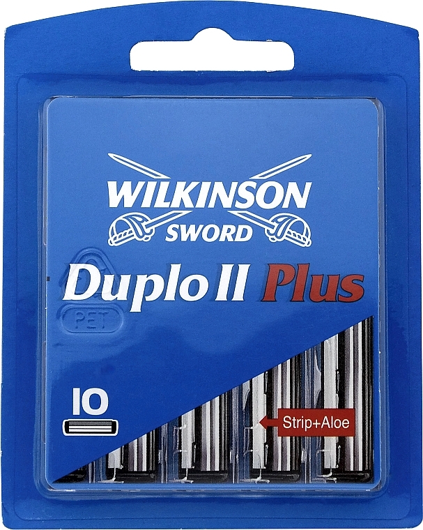 Shaving Cartridge Refill, 10 pcs - Wilkinson Sword Duplo 2 Plus — photo N1