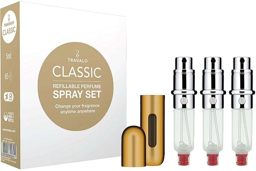Atomizer - Travalo Classic HD Refillable Perfume Spray Set (atomiser/3x5ml + case) — photo N5