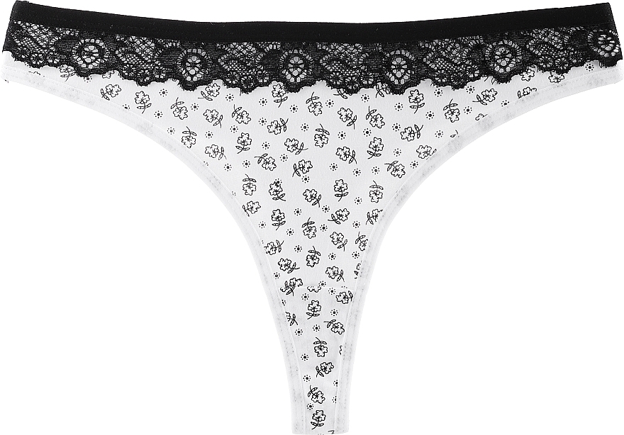 Thongs with Lace, white - Moraj — photo N1