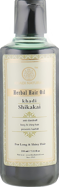 Natural Hair Oil "Shikakai" - Khadi Natural Ayurvedic Shikakai Hair Oil — photo N1