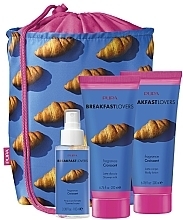 Fragrances, Perfumes, Cosmetics Set - Pupa Breakfast Lovers Croissant (sh/milk/200ml + b/lot/200ml + scent/water/100ml + bag)